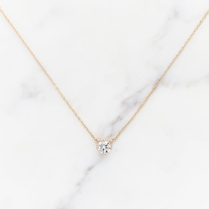 Round Lab Grown Diamond Solitaire Necklace