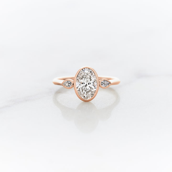 Posey Oval Side Stone Ring