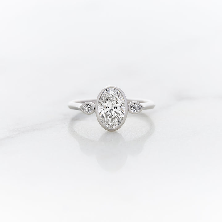 Posey Oval Side Stone Ring
