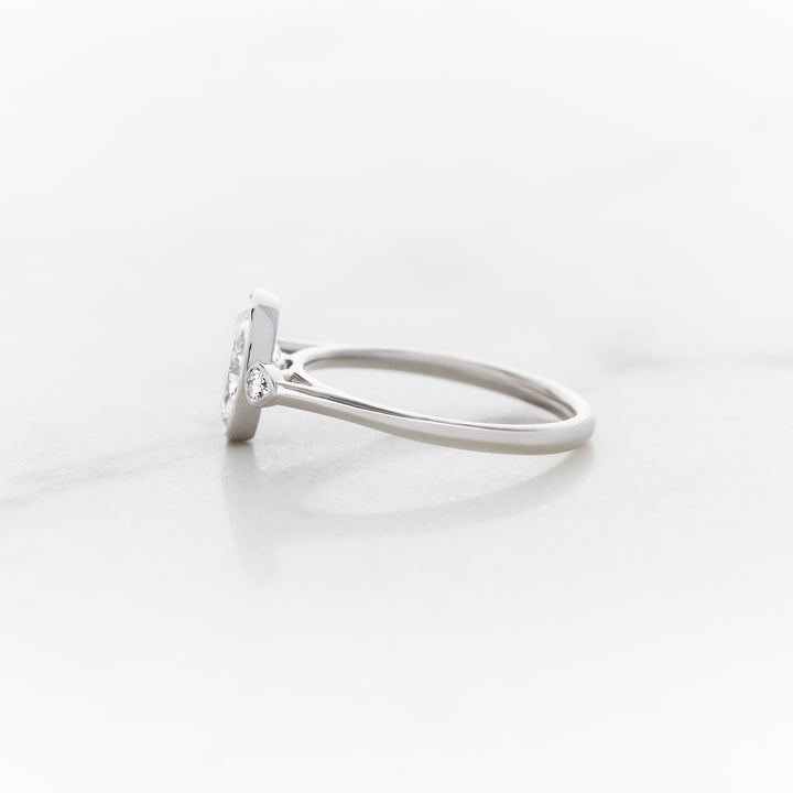 Oval Lab Diamond Posey Three Stone Ring