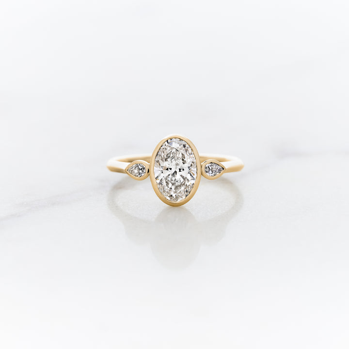 Posey Oval Side Stone Ring