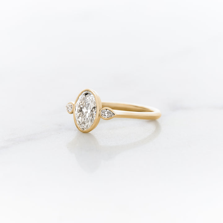 Posey Oval Side Stone Ring