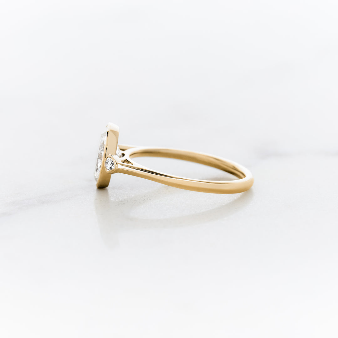 Posey Oval Side Stone Ring