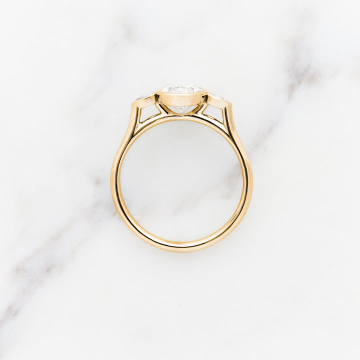 Posey Oval Side Stone Ring