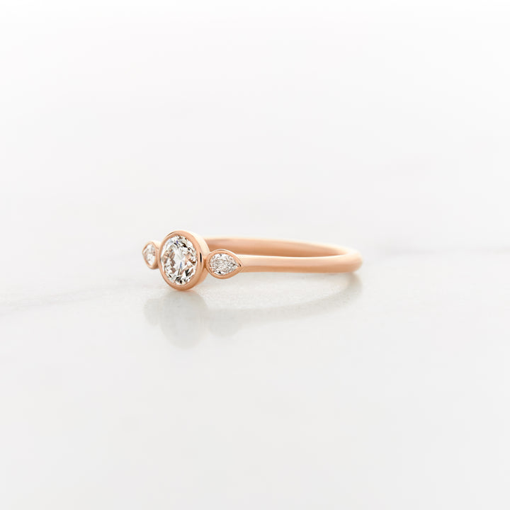 Posey Round Side Stone Ring