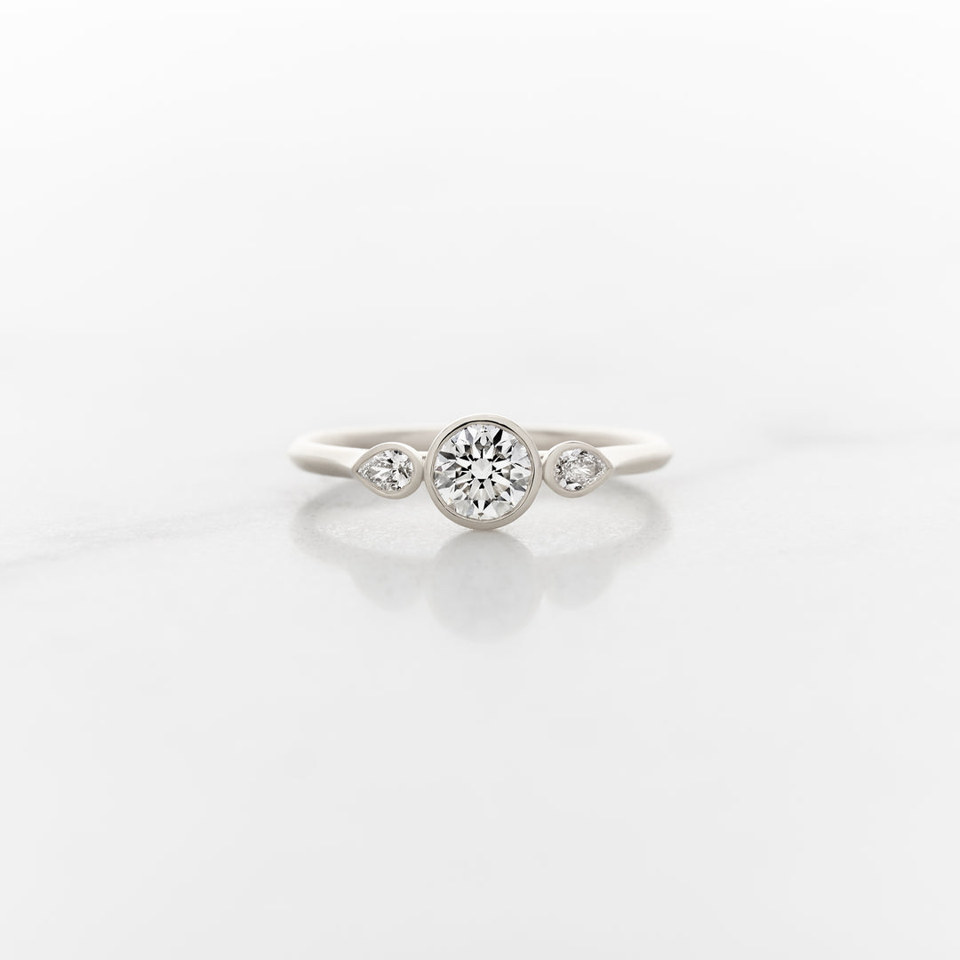 Posey Round Side Stone Ring