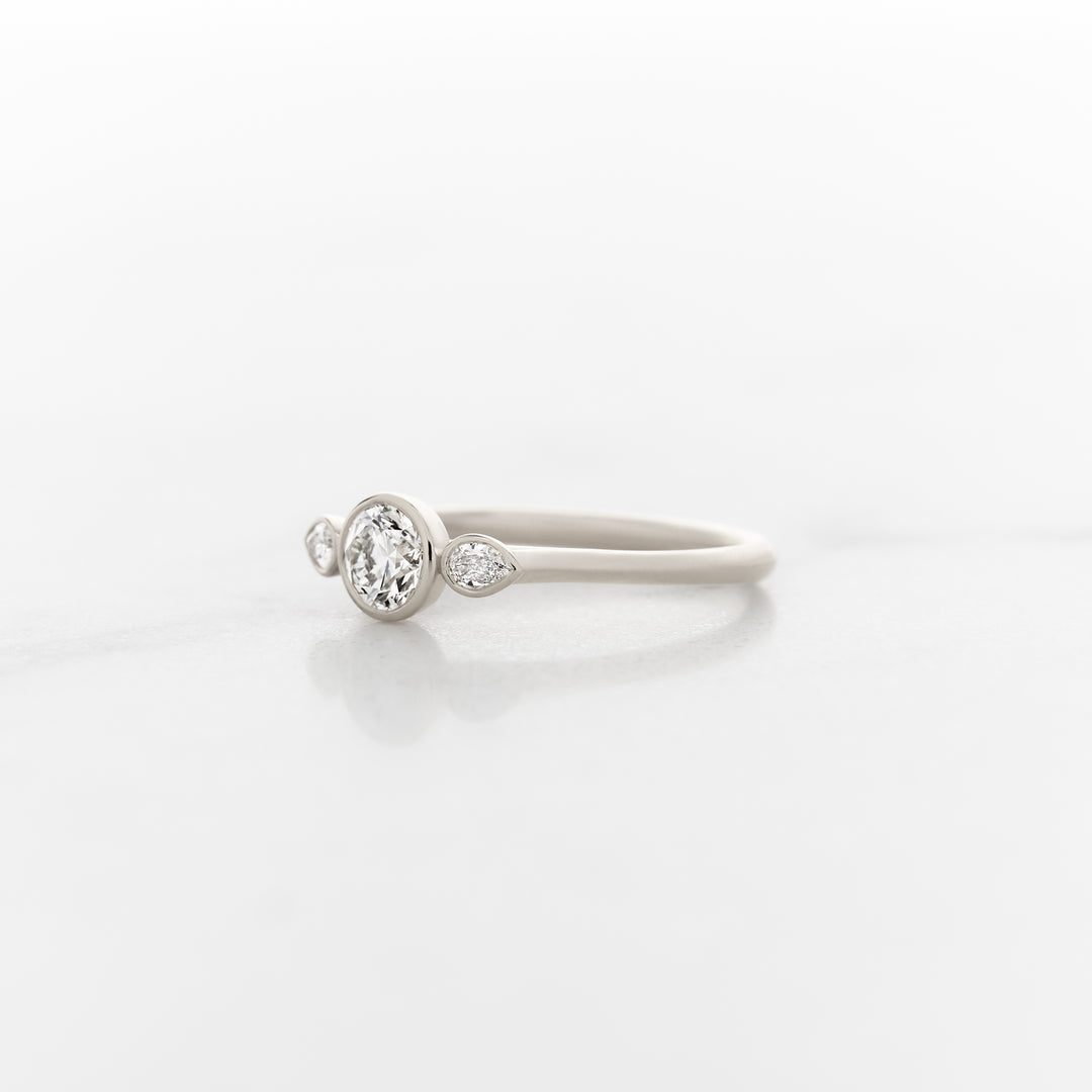 Posey Round Side Stone Ring
