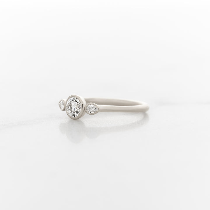Posey Round Side Stone Ring
