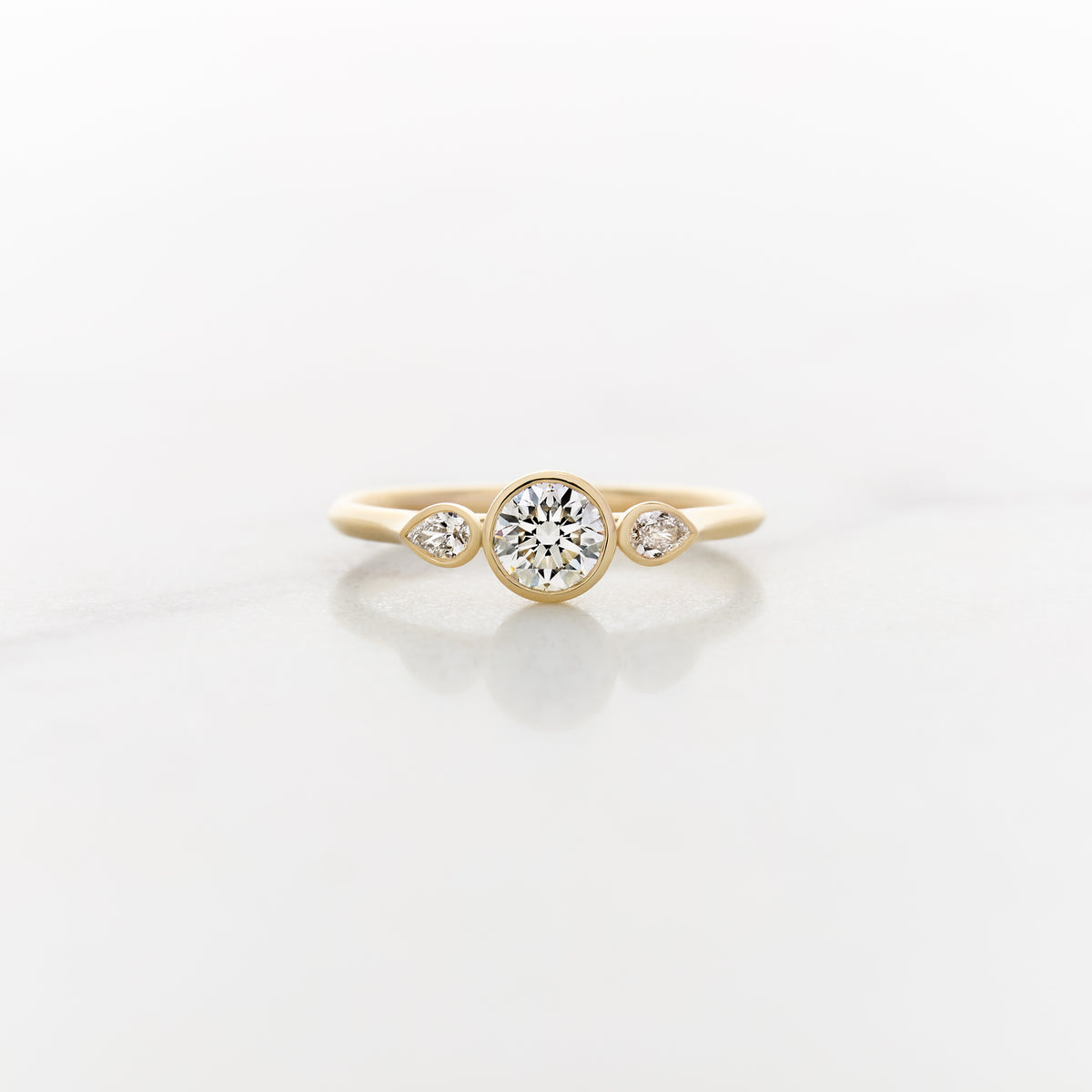 0.50ct Round Lab Diamond Posey Three Stone Ring