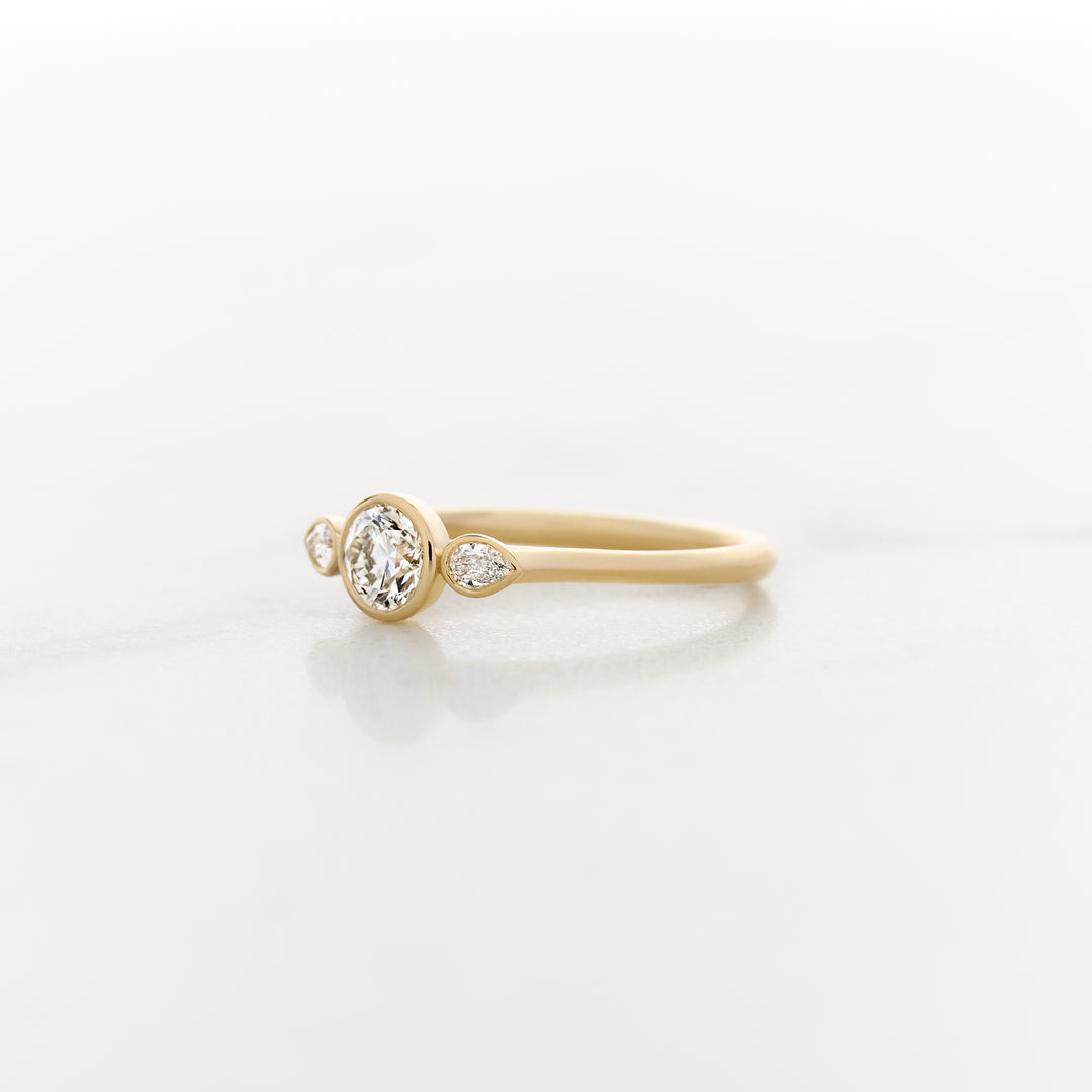 Posey Round Side Stone Ring