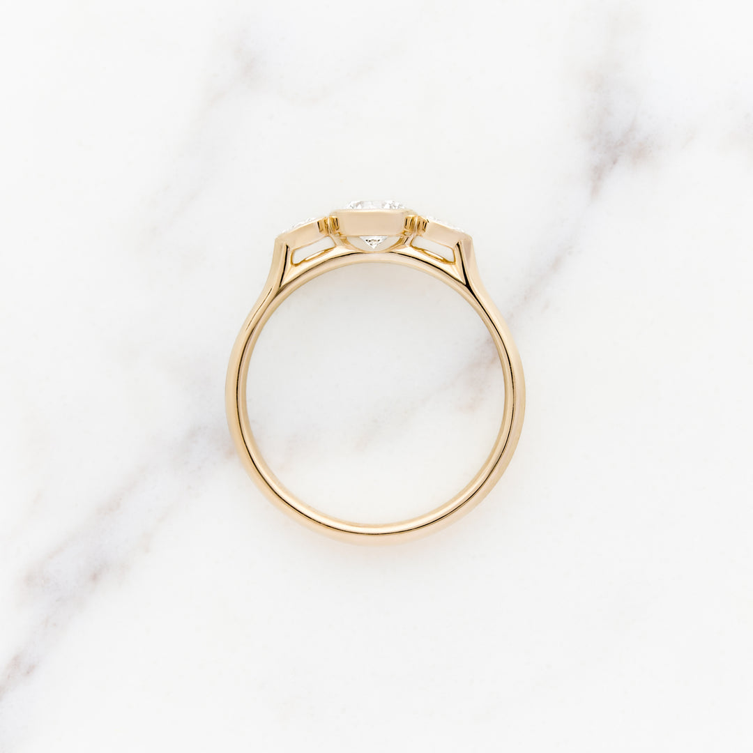 Posey Round Side Stone Ring