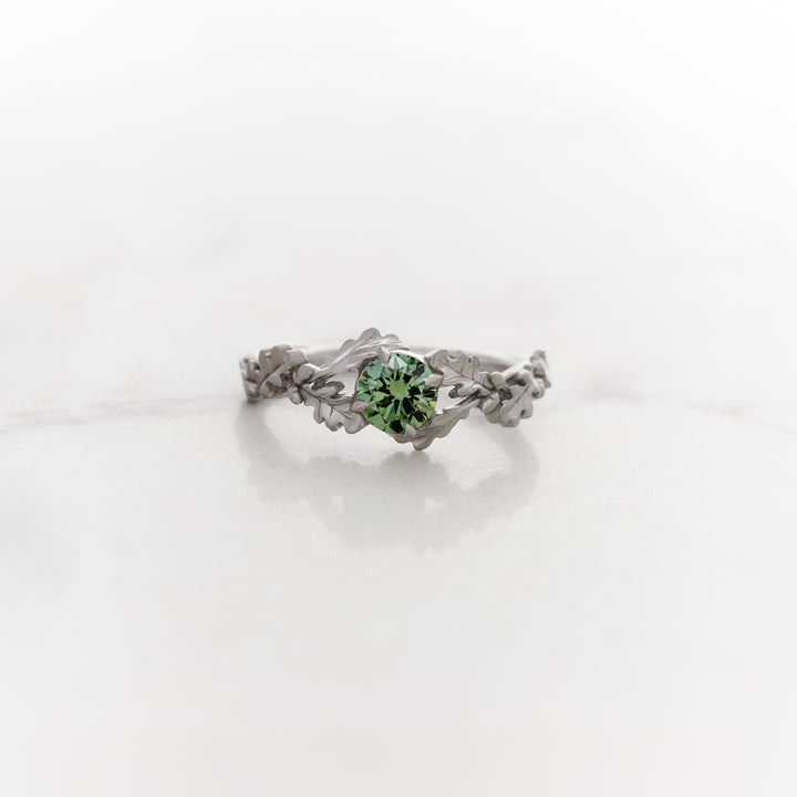 Green Diamond on an Oak Leaf Band