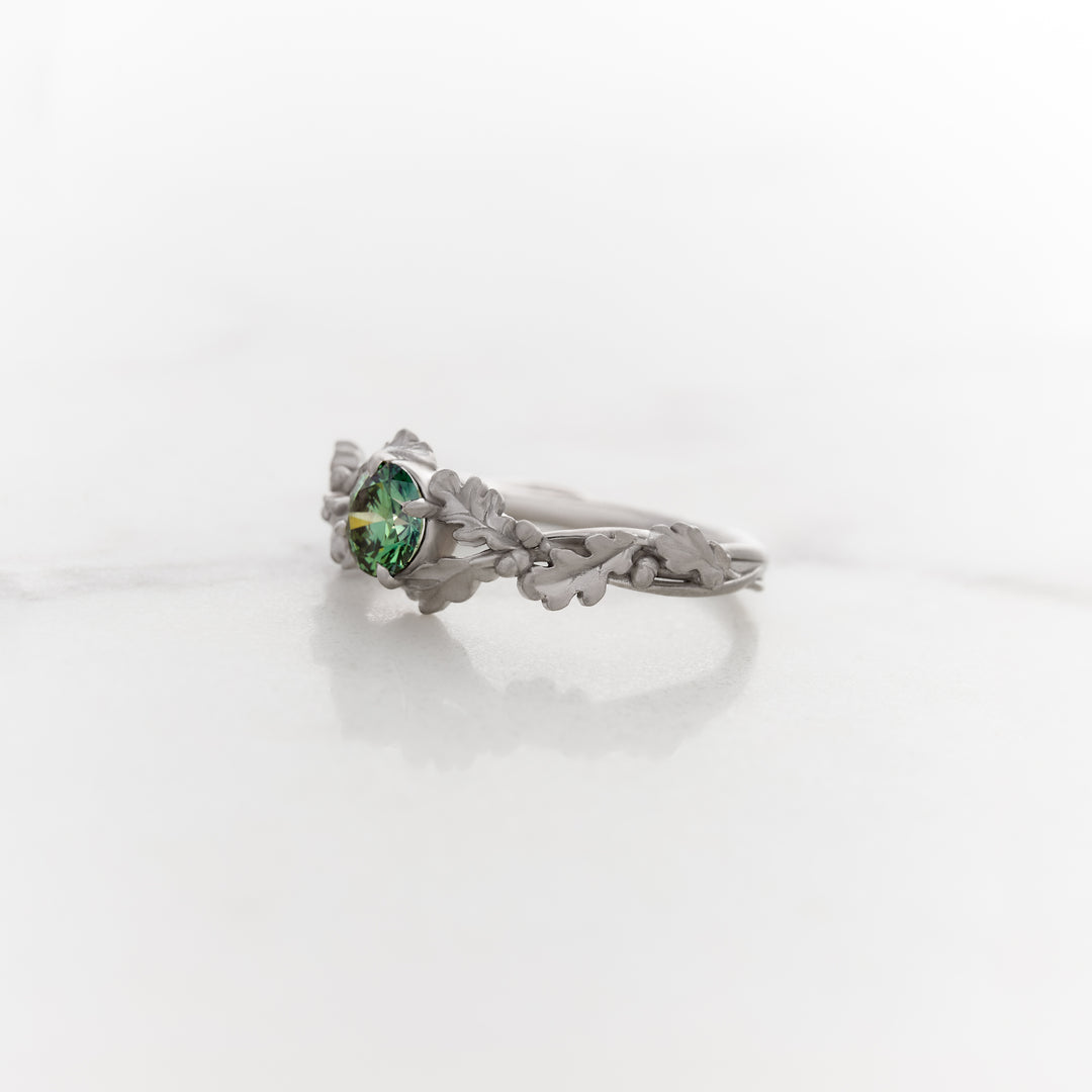 Green Diamond on an Oak Leaf Band