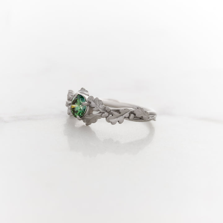 Green Diamond on an Oak Leaf Band