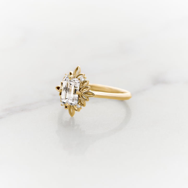 Ivy Emerald Cut Halo Ring