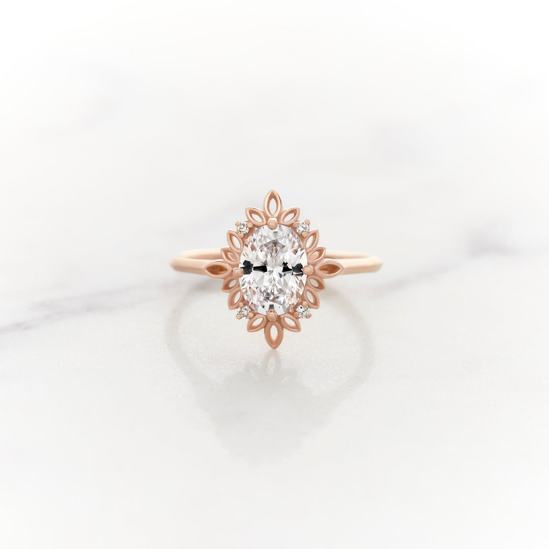 Ivy Oval Halo Ring