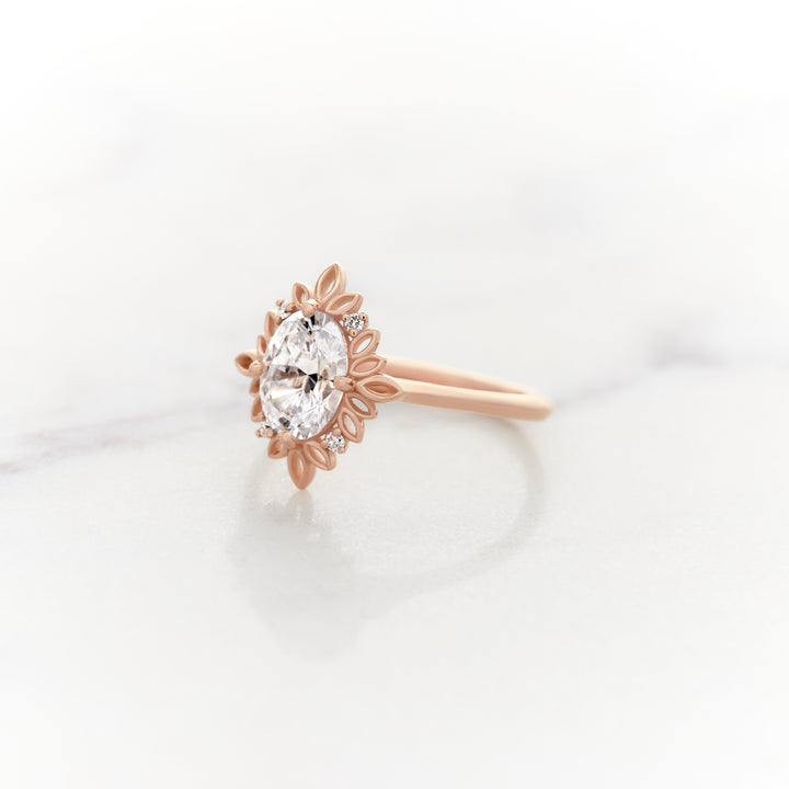 Ivy Oval Halo Ring