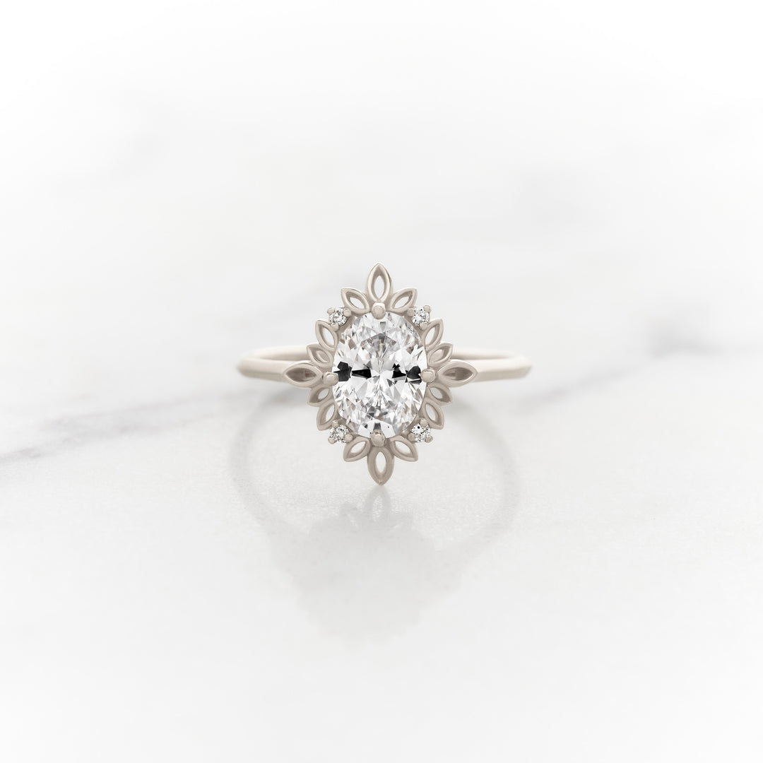 Ivy Oval Halo Ring