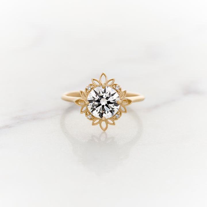 1.53ct Round Lab Grown Diamond Ivy Halo Ring