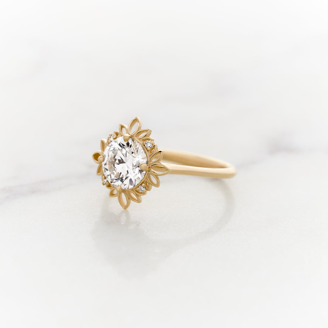 1.53ct Round Lab Grown Diamond Ivy Halo Ring