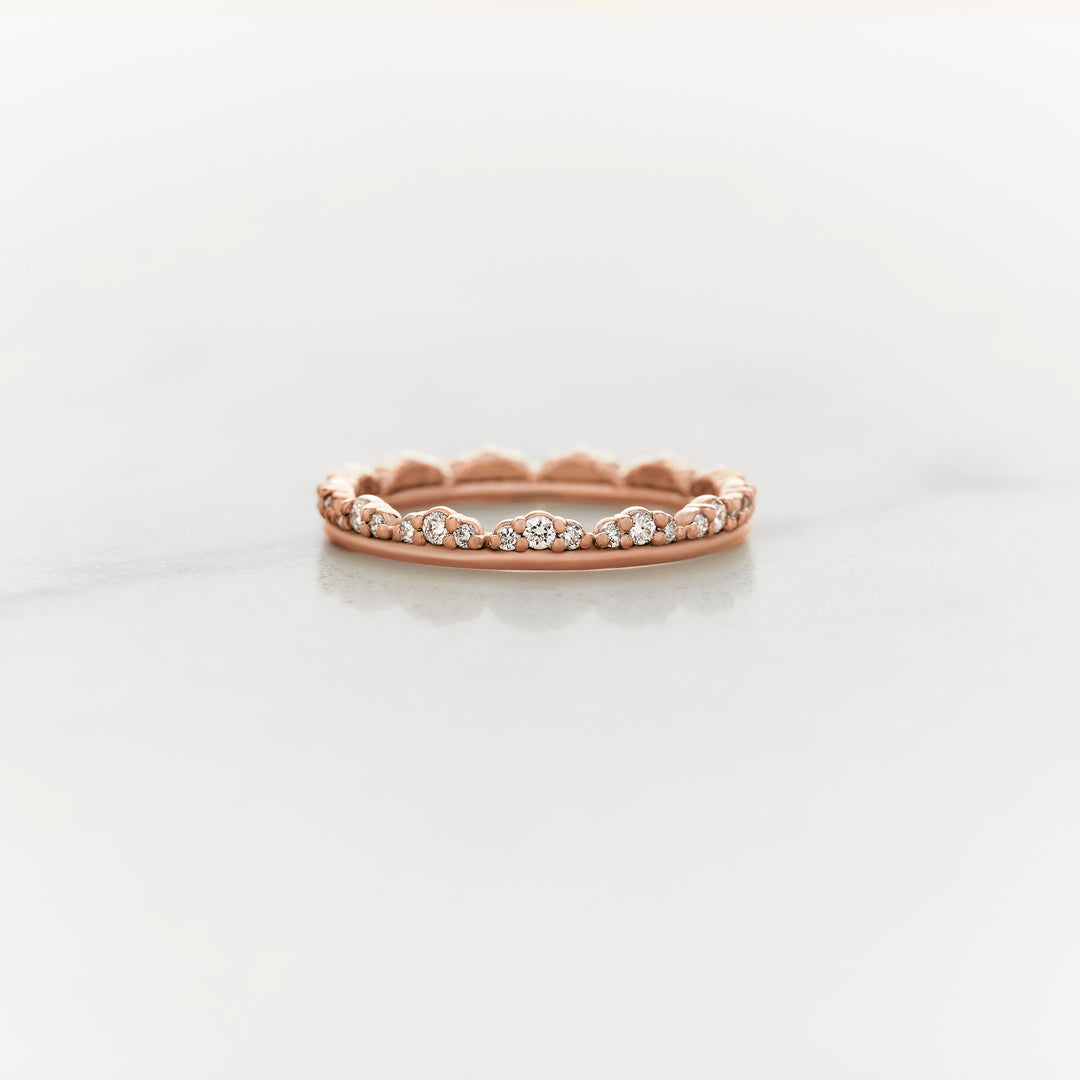 Ranunculus Single Sided Diamond Eternity Band
