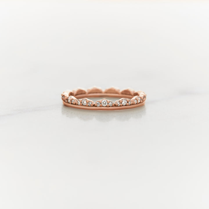 Ranunculus Single Sided Diamond Eternity Band