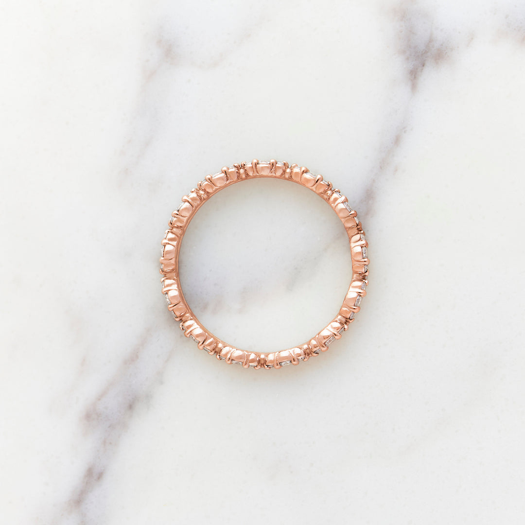 Ranunculus Single Sided Diamond Eternity Band