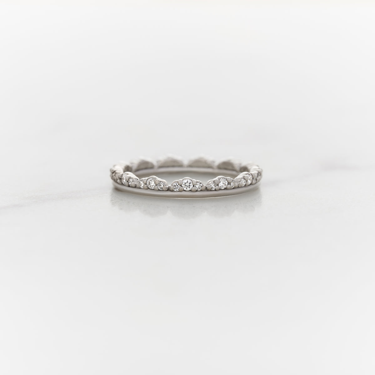 Ranunculus Single Sided Diamond Eternity Band