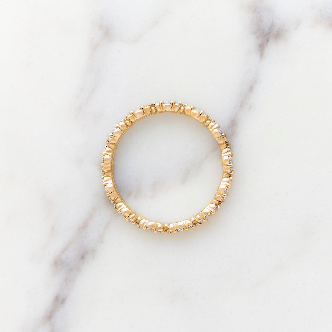 Ranunculus Single Sided Diamond Eternity Band