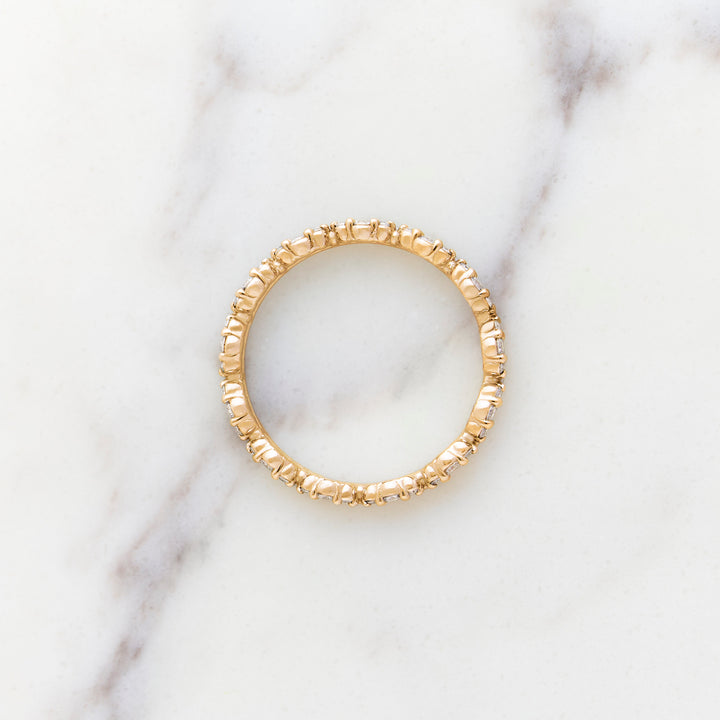 Ranunculus Single Sided Diamond Eternity Band