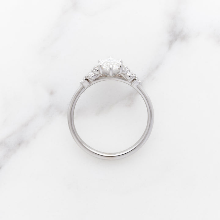 1.24ct Marquise Cut Lab Grown Diamond Foxglove Ring
