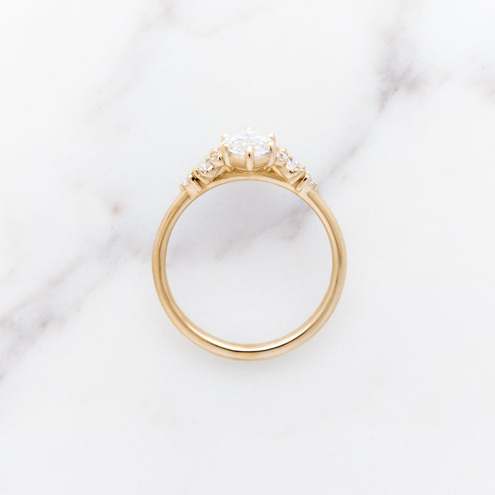 Foxglove Marquise Side Cluster Ring