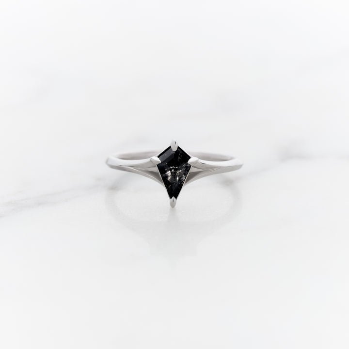 0.81ct Kite Cut Galaxy Diamond Orchid Ring