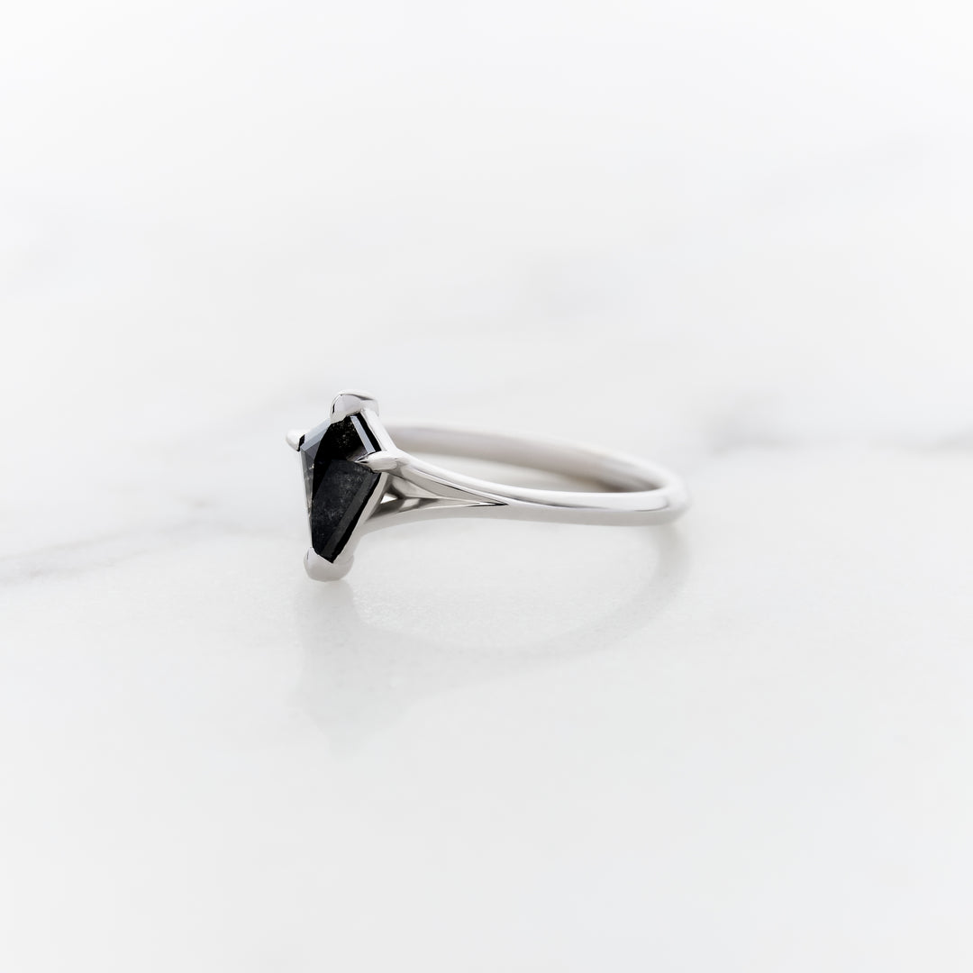 0.81ct Kite Cut Galaxy Diamond Orchid Ring