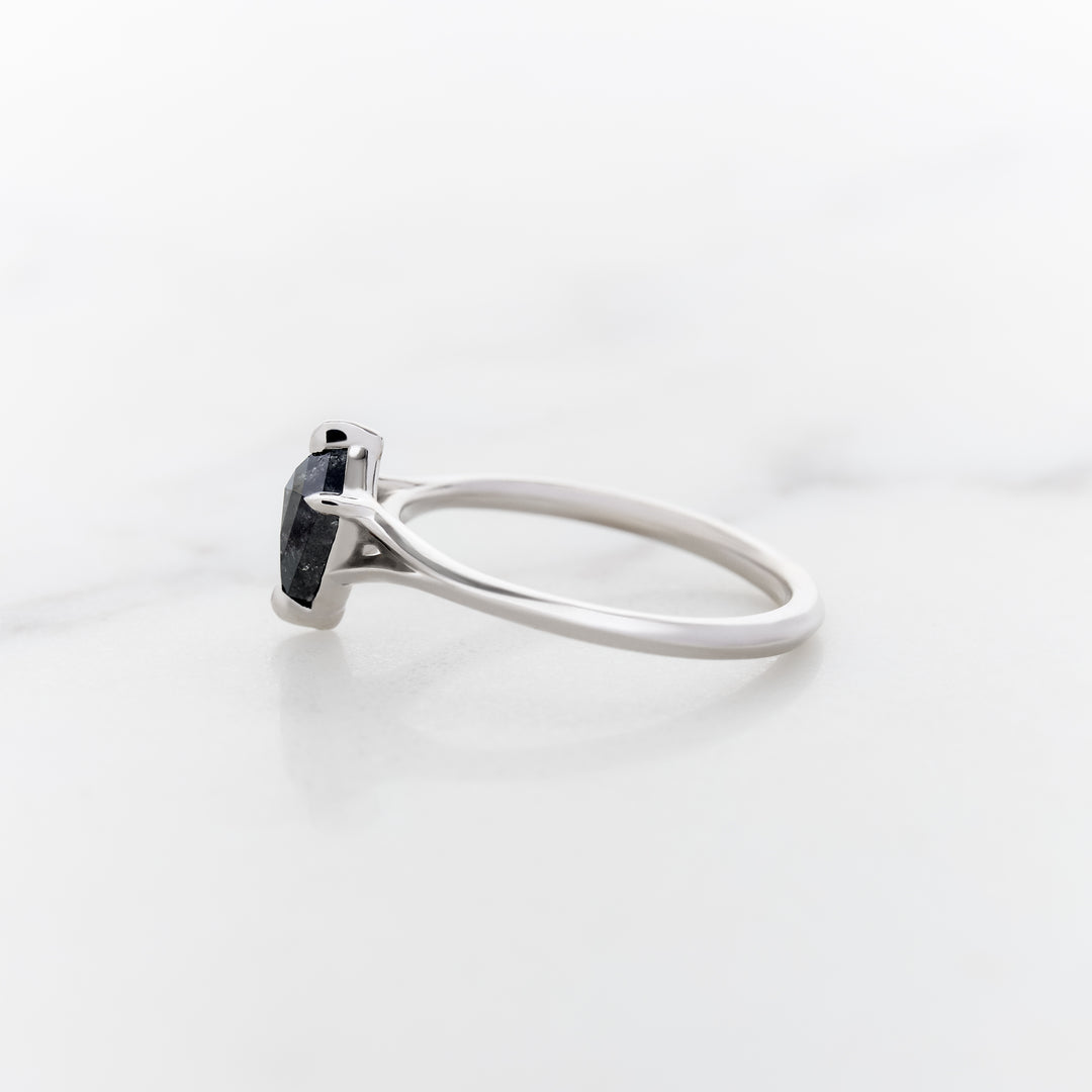 0.81ct Kite Cut Galaxy Diamond Orchid Ring