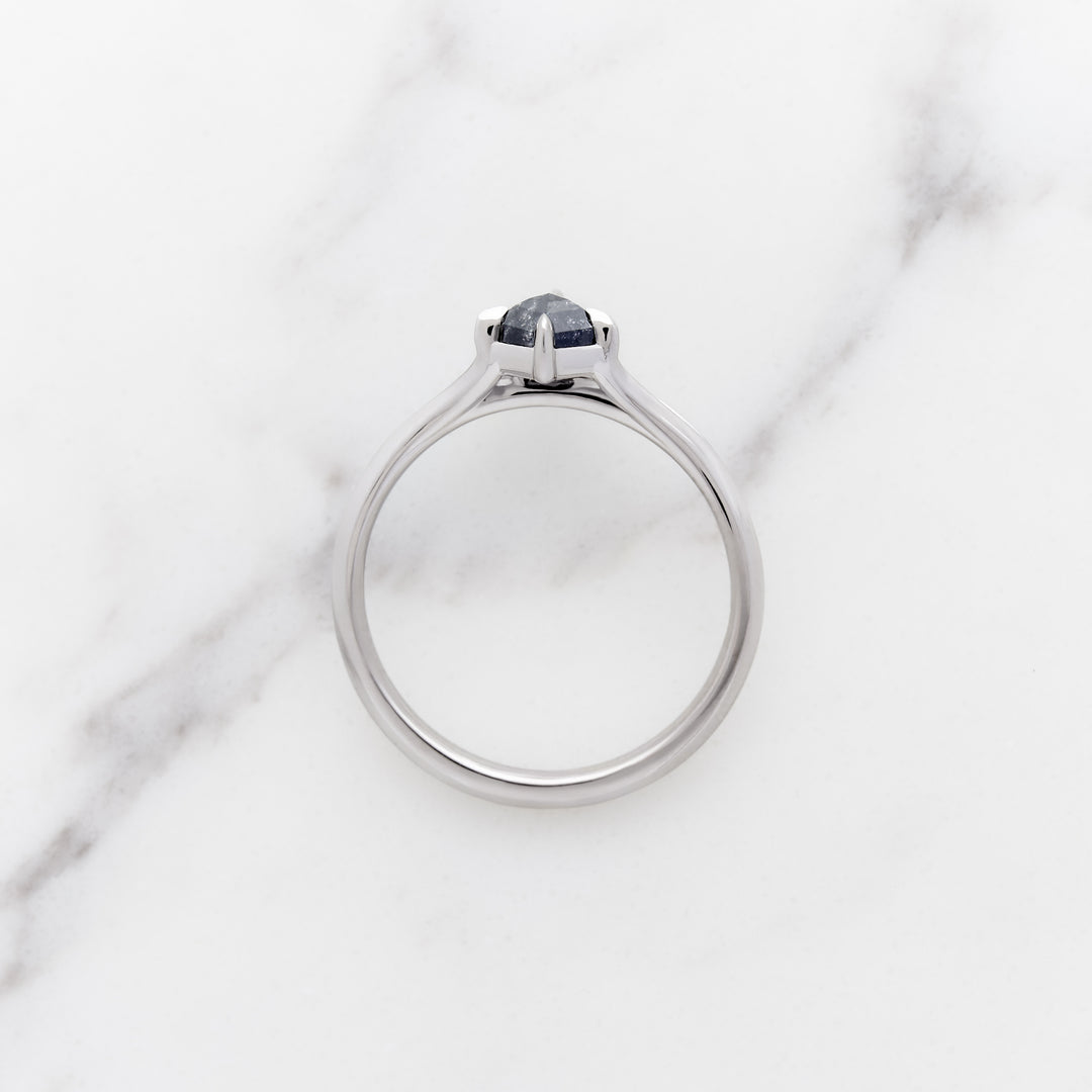 0.81ct Kite Cut Galaxy Diamond Orchid Ring