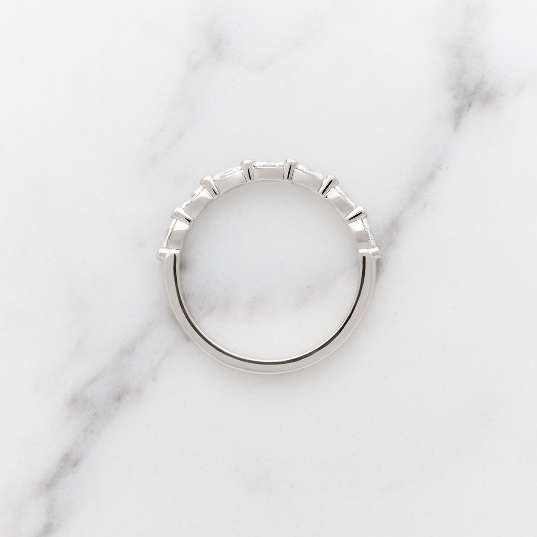 Petite Marquise Dewdrop Half Set Diamond Band