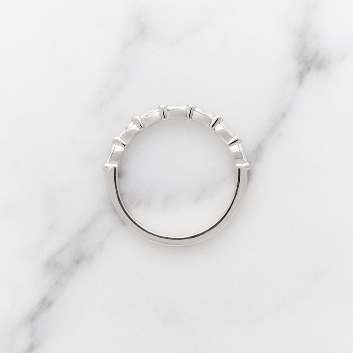 Petite Marquise Dewdrop Half Set Diamond Band