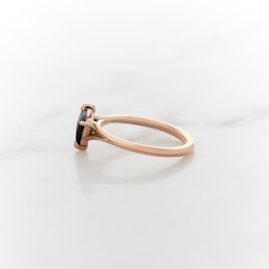 Kite Cut Galaxy Diamond Orchid Solitaire Ring