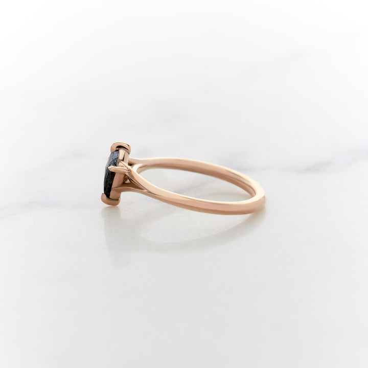 Kite Cut Galaxy Diamond Orchid Solitaire Ring