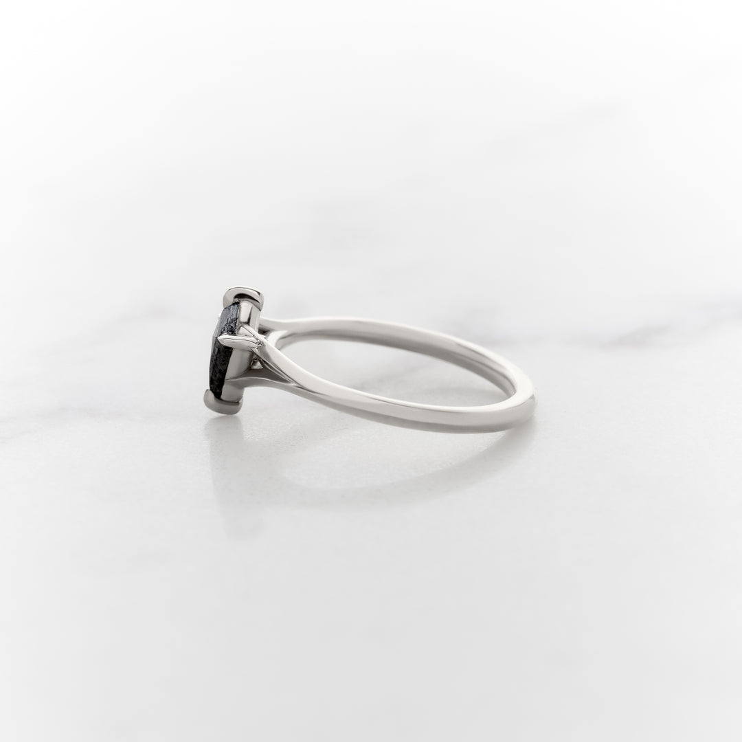 Kite Cut Galaxy Diamond Orchid Solitaire Ring