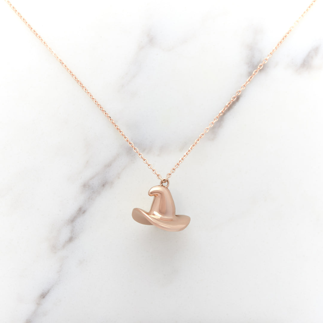 Gold Witch Hat Charm or Necklace