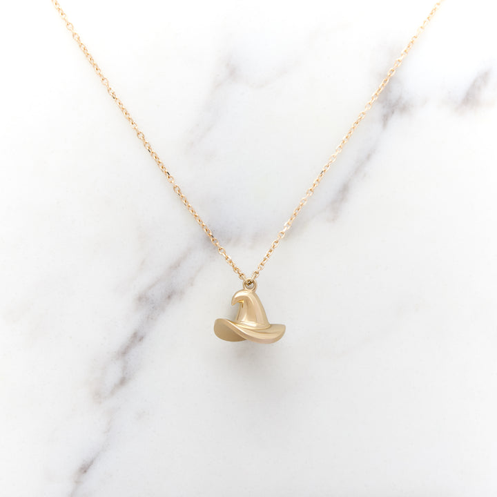 Gold Witch Hat Charm or Necklace