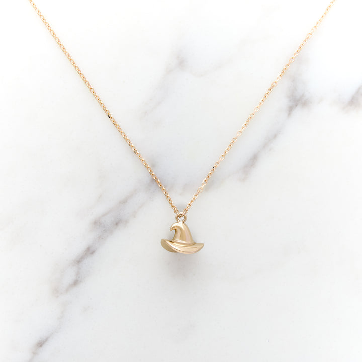 Gold Witch Hat Charm or Necklace