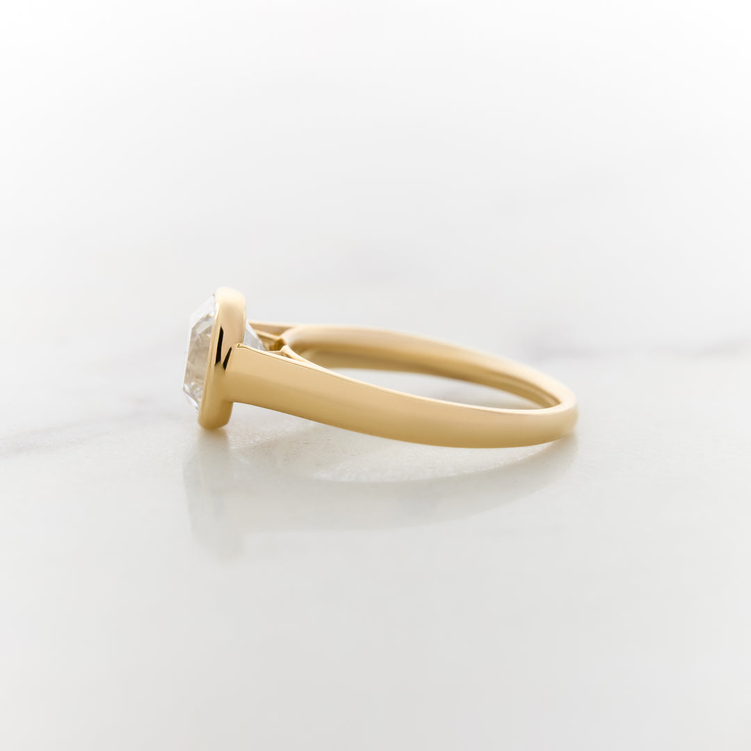 2.17ct Lab Grown Antique Cushion Cut Lily Solitaire Ring