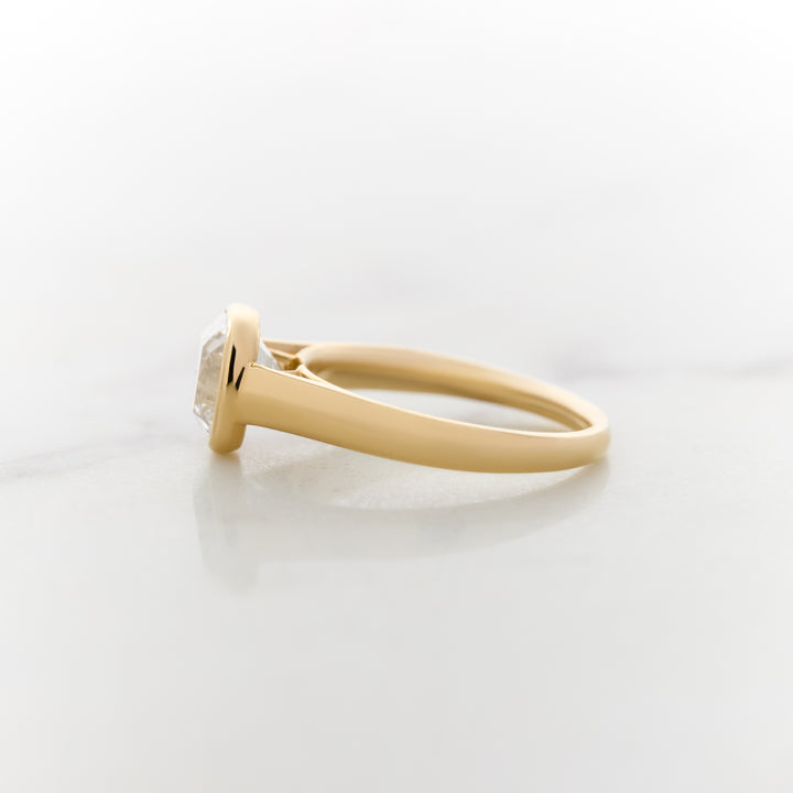 2.17ct Lab Grown Antique Cushion Cut Lily Solitaire Ring