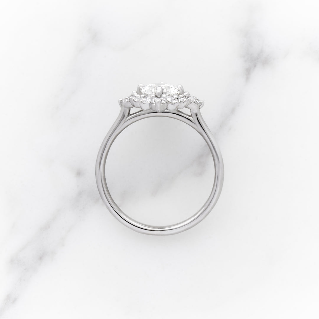 Edwardian Halo with Compass Accents