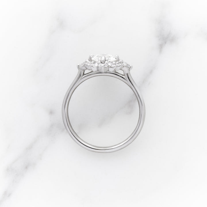 Edwardian Halo with Compass Accents