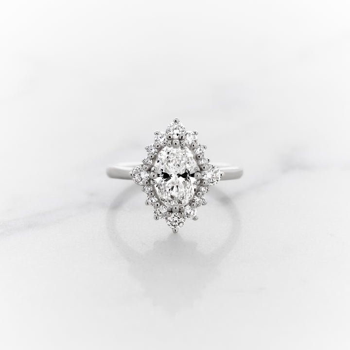 Edwardian Halo with Compass Accents