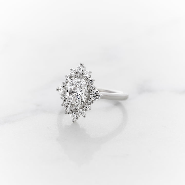 Edwardian Halo with Compass Accents